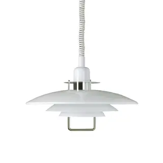 Produktfoto för Belid - Primus II Pendel Ø43 Vit/Krom E27 Belid