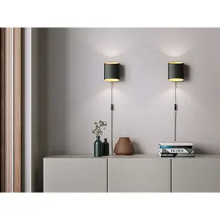 Produktfoto för Belid - Sinne Vägglampa Black/Brass Belid