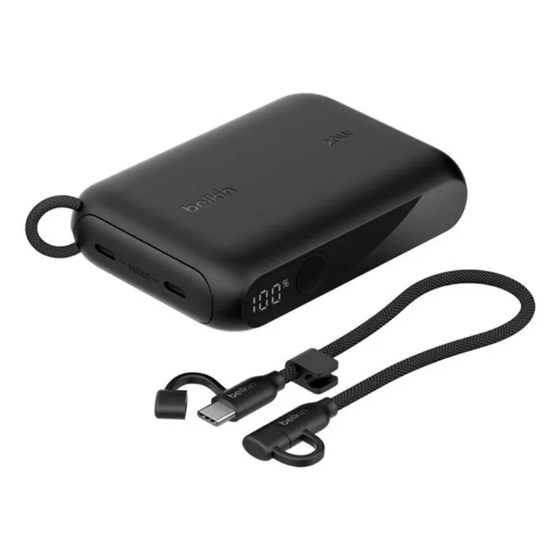 Bild 1 för Belkin BoostCharge power bank - 24 pin USB-C - 20 Watt PowerBank - Svart - 10000 mAh