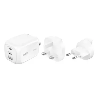 Produktfoto för Belkin BoostCharge Pro GaN 100W väggladdare + reseadapter