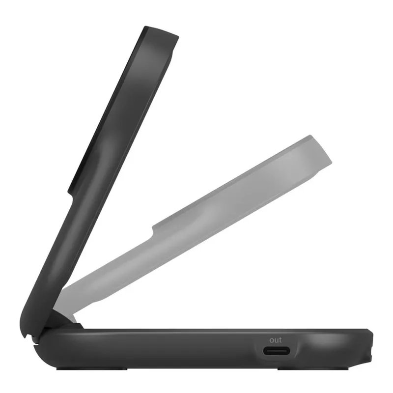 Bild 2 för Belkin UltraCharge 2-i-1 Qi2 trådlös laddare (svart)
