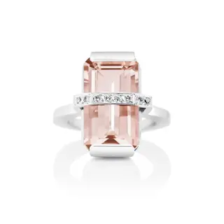 Produktfoto för Bend Over - Morganite Ring Vitguld 15.00 mm