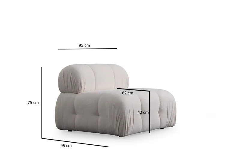 Bild 2 för Bengul Soffa 3-sits - Vit