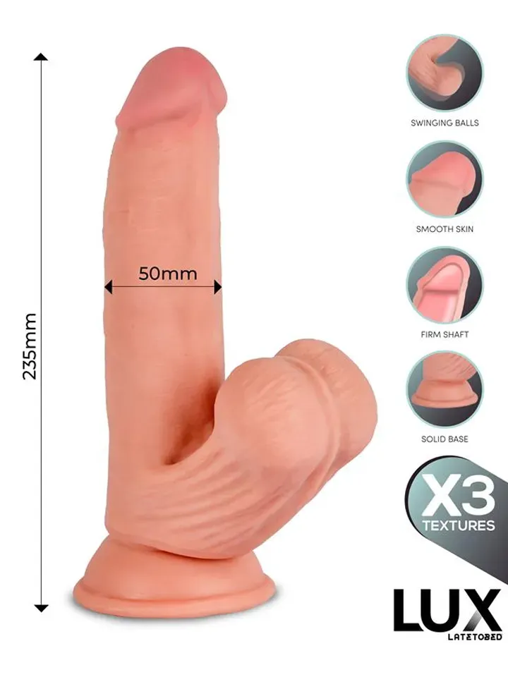 Bild 2 för Bernd Triple Density Swinging Balls Dildo 23,5 cm