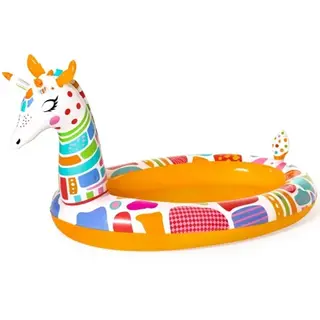 Produktfoto för Bestway 53089, Uppblåsbar pool, Oval, 2 År, Groovy giraffe, PVC, Multifärg