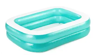 Produktfoto för Bestway 54005, Uppblåsbar pool, 450 l, 6 År, Vinyl, Blå, Vit