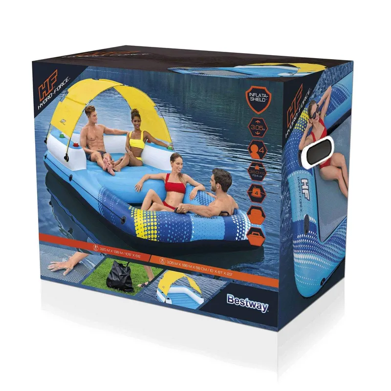 Bild 2 för Bestway Hydro Force Uppblåsbar flotte 305x186x58 cm