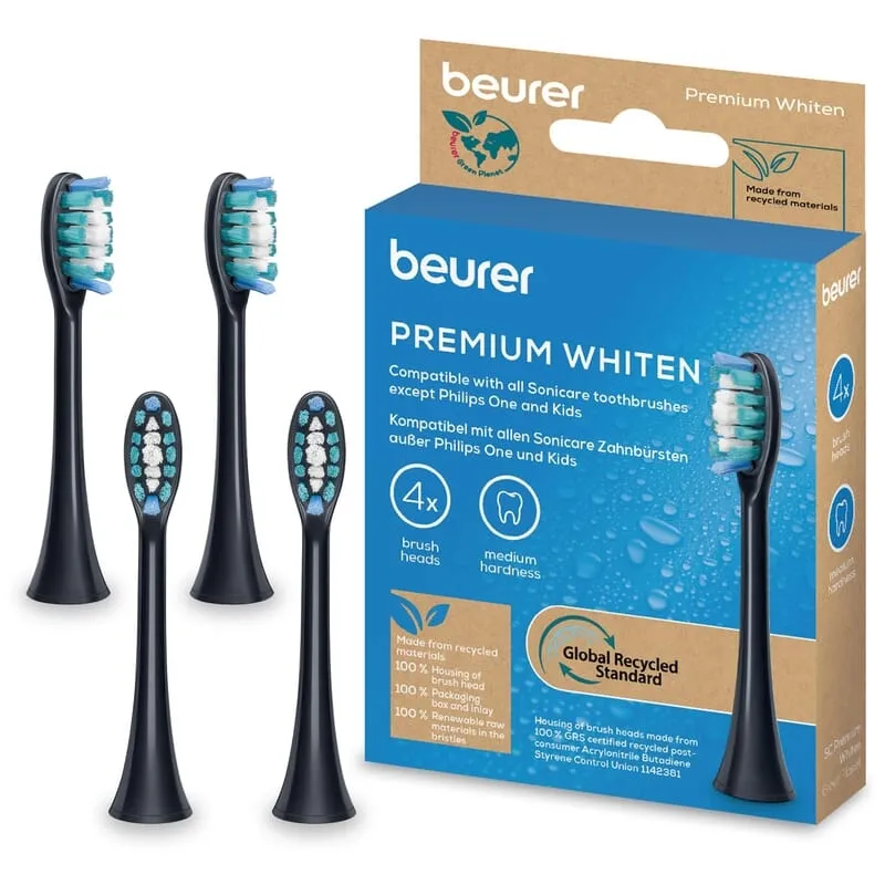 Bild 1 för Beurer Sonic Premium Whiten Brush Heads Refill 4 st