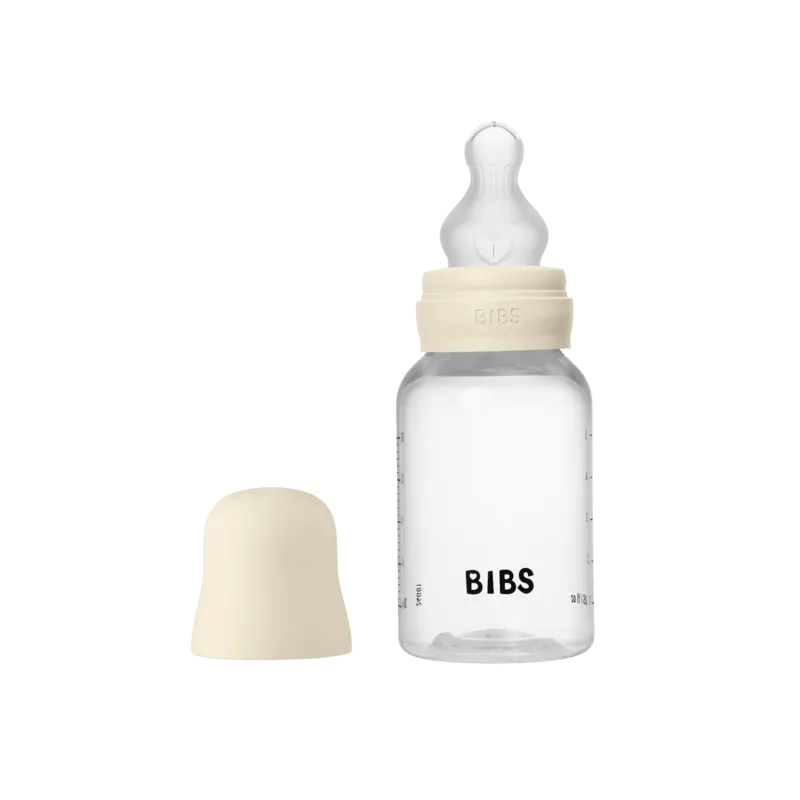Bild 1 för BIBS Baby Bottle Round Silicone Slow Flow Ivory 150 ml