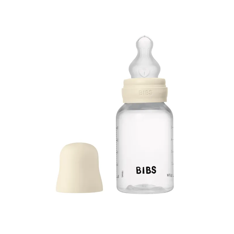 Bild 2 för BIBS Baby Bottle Round Silicone Slow Flow Ivory 150 ml