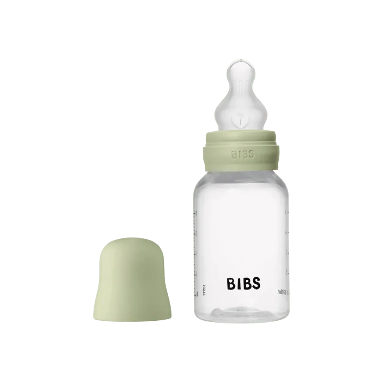 Bild 1 för BIBS Baby Bottle Round Silicone Slow Flow Sage 150 ml