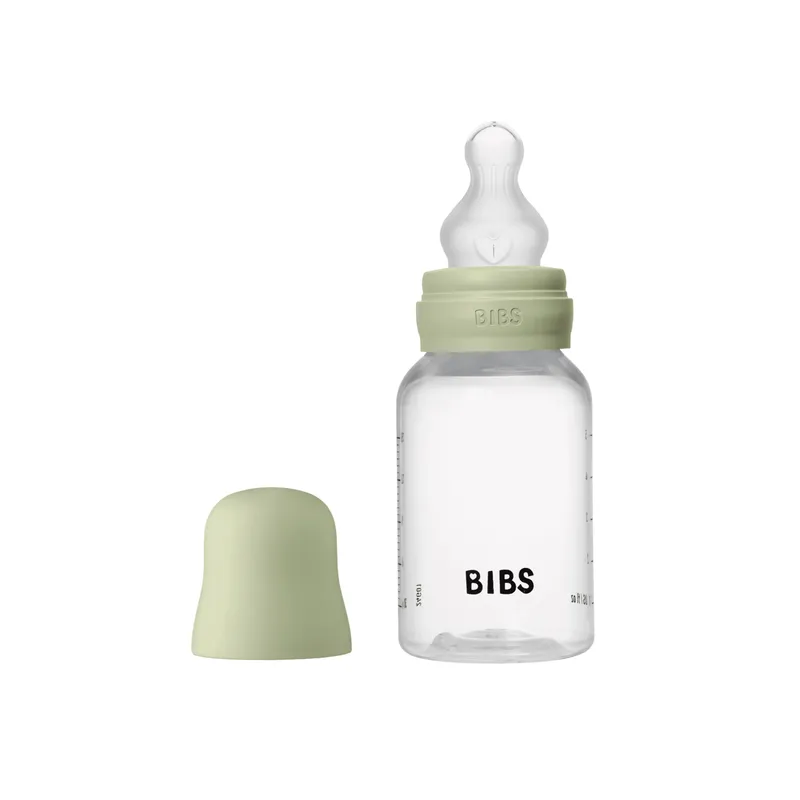 Bild 2 för BIBS Baby Bottle Round Silicone Slow Flow Sage 150 ml