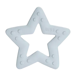 Produktfoto för BIBS bitleksak stjärna, baby blå
