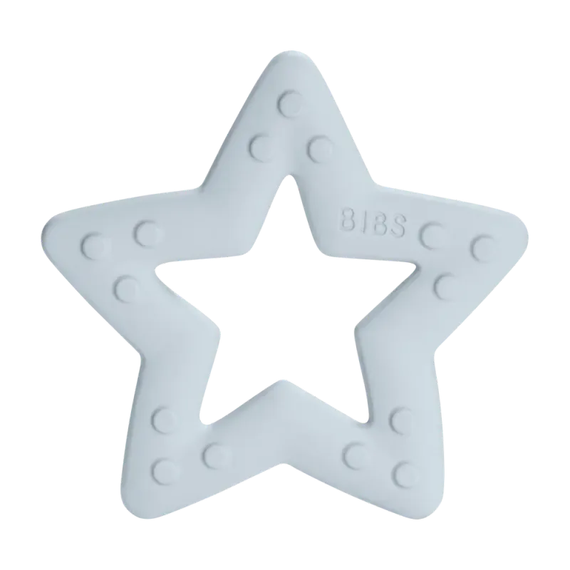 Alternativ bild 0 för BIBS bitleksak stjärna, baby blå