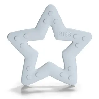 Produktfoto för BIBS bitleksak stjärna, baby blå