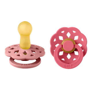 Produktfoto för BIBS Boheme Latex Size 2 Dusty Pink/Coral 2-pack