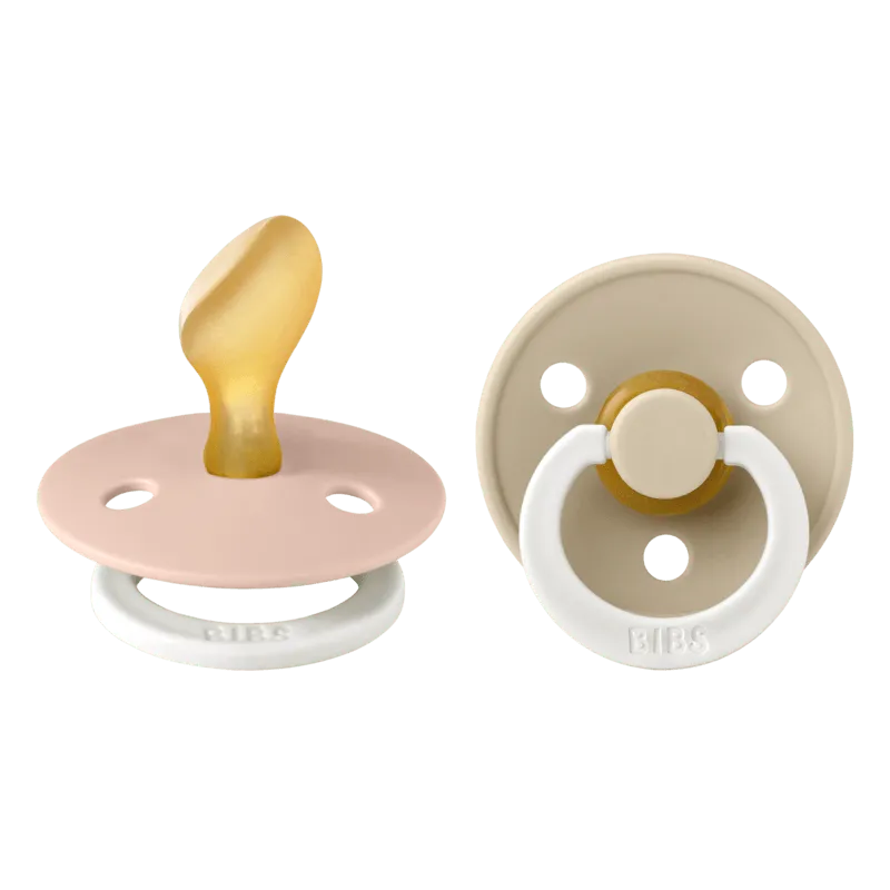 Bild 1 för BIBS Colour Latex Size 2 Anatomical Blush GLOW/Vanilla GLOW 2-pack