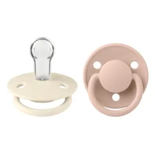 Produktfoto för BIBS De Lux Silicone Onesize Ivory/Blush 2-pack
