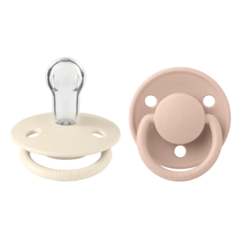 Bild 2 för BIBS De Lux Silicone Onesize Ivory/Blush 2-pack