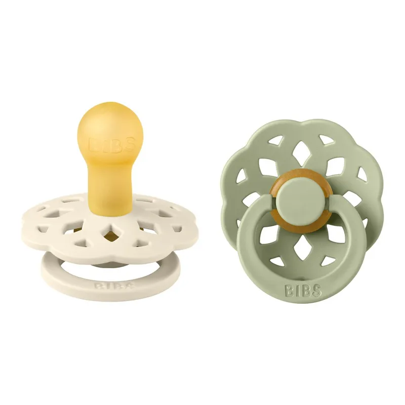 Bild 1 för BIBS napp Boheme latex 2-pack 0-6mån, ivory/sage