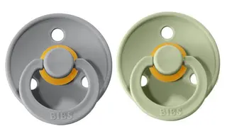 Produktfoto för BIBS napp Colour 2-pack 0-6 mån, sage/cloud