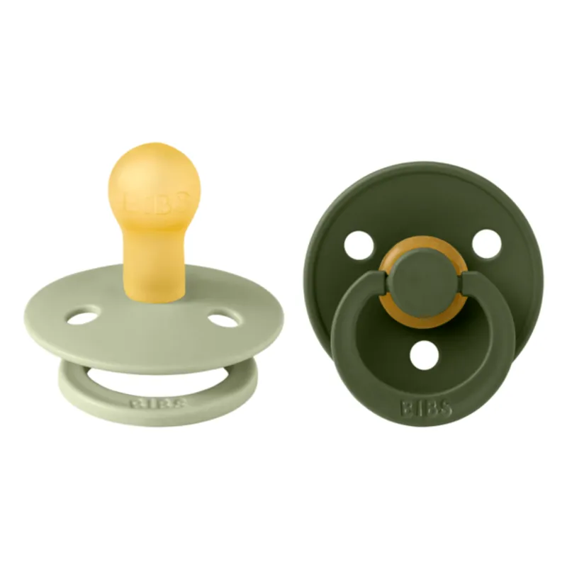 Bild 1 för BIBS napp Colour 2-pack 0-6 mån, sage/hunter green