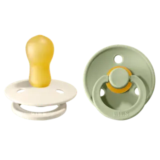 Produktfoto för BIBS napp Colour 2-pack 18 mån+, ivory/sage
