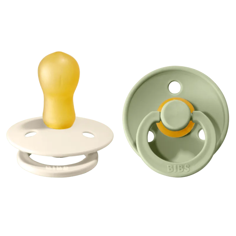 Bild 1 för BIBS napp Colour 2-pack 18 mån+, ivory/sage