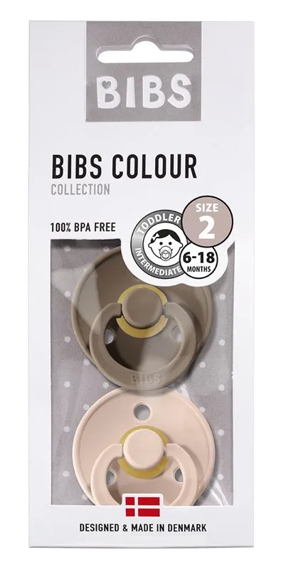 Bild 2 för BIBS napp Colour 2-pack 6-18 mån, dark oak/blush