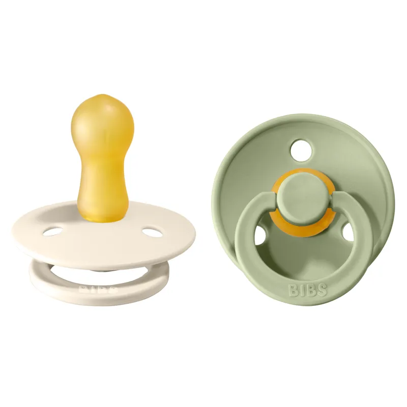 Bild 2 för BIBS napp Colour 2-pack 6-18 mån, ivory/sage