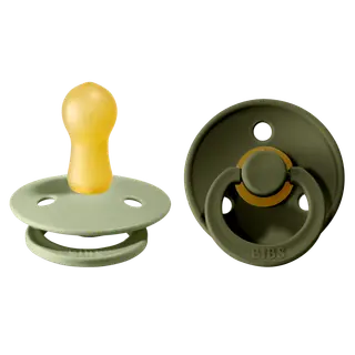 Produktfoto för BIBS napp Colour 2-pack 6-18 mån, sage/hunter green