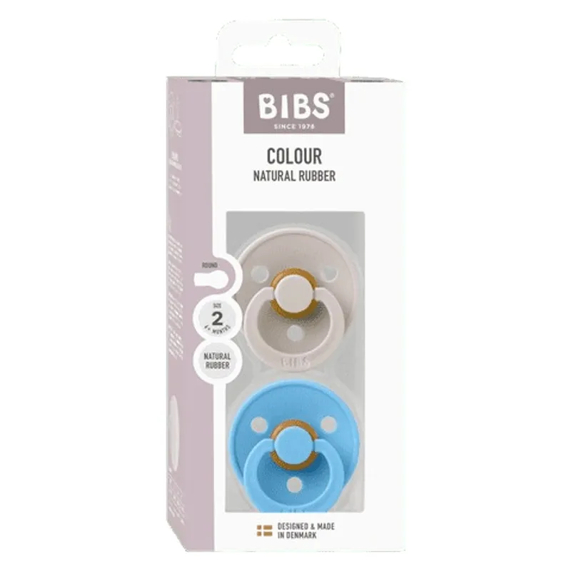 Bild 2 för BIBS Napp Colour 2-pack Latex Rund Mushroom/Breeze
