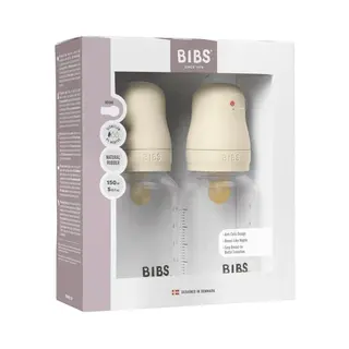 Produktfoto för BIBS Nappflaska Baby Latex 2-pack 150ml Slow Flow Ivory