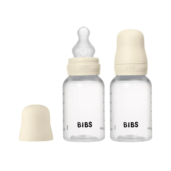 Alternativ bild 0 för BIBS Nappflaska Baby Silikon 2-pack 150ml Slow Flow Ivory