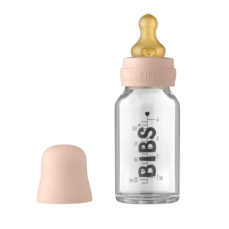 Bild 1 för BIBS nappflaska glas 110 ml, blush