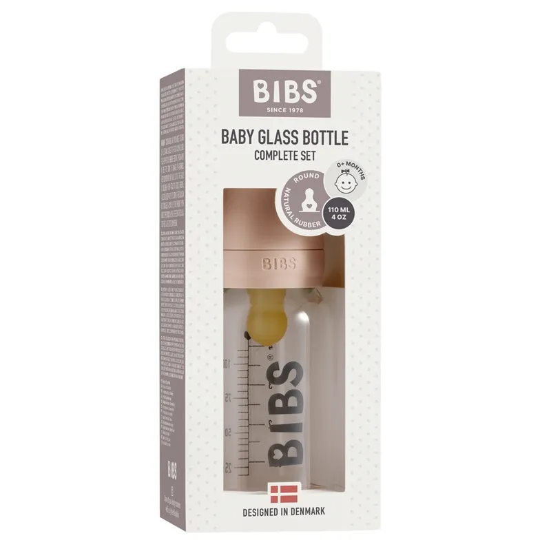 Bild 2 för BIBS nappflaska glas 110 ml, blush