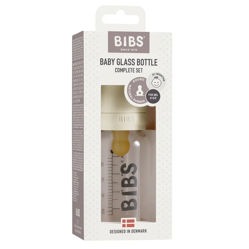 Bild 2 för BIBS nappflaska glas 110 ml, ivory