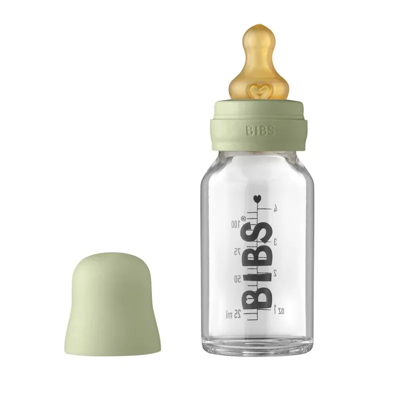 Bild 1 för BIBS nappflaska glas 110 ml, sage