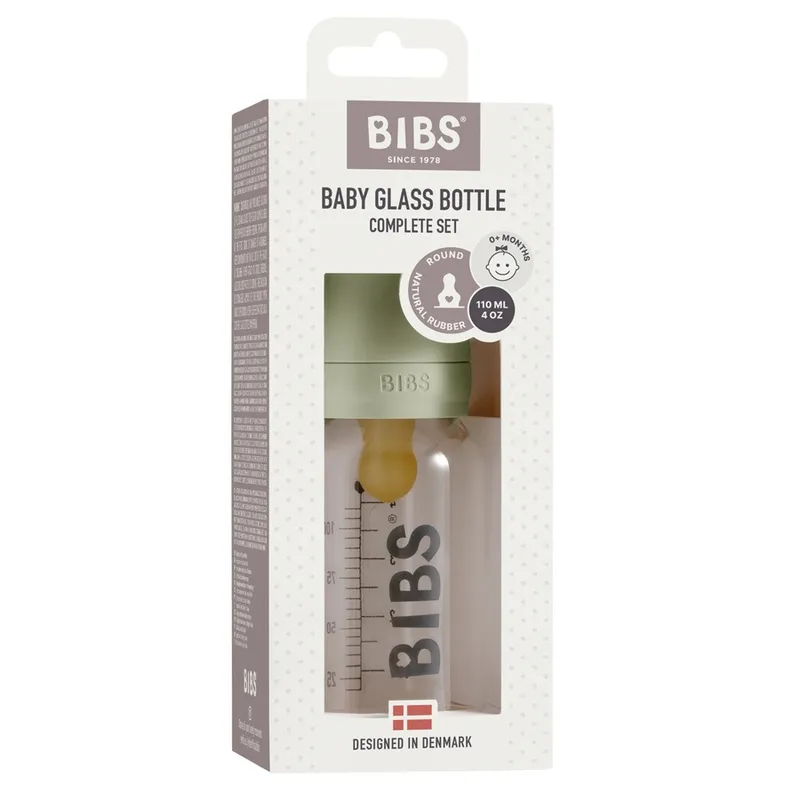 Bild 2 för BIBS nappflaska glas 110 ml, sage