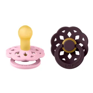 Produktfoto för BIBS Pacifier Boheme 2 PACK Latex 0+ månader Size 1 Baby Pink/Plum