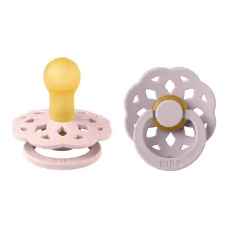 Produktfoto för BIBS Pacifier Boheme Latex Blossom/Dusky Lilac Size 1 2 2 st