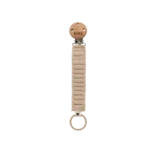 Produktfoto för BIBS Pacifier Clip Knitted Vanilla