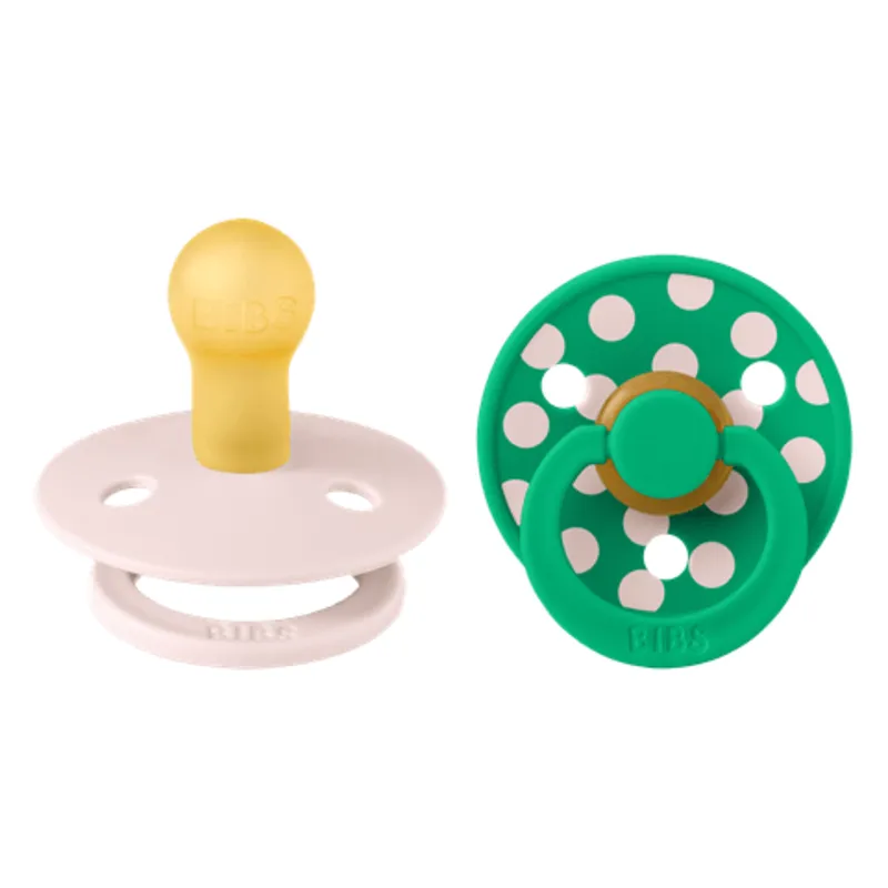 Bild 1 för BIBS Pacifier Studio Colour Polka Latex Size 1 Petal/Cactus 2 st
