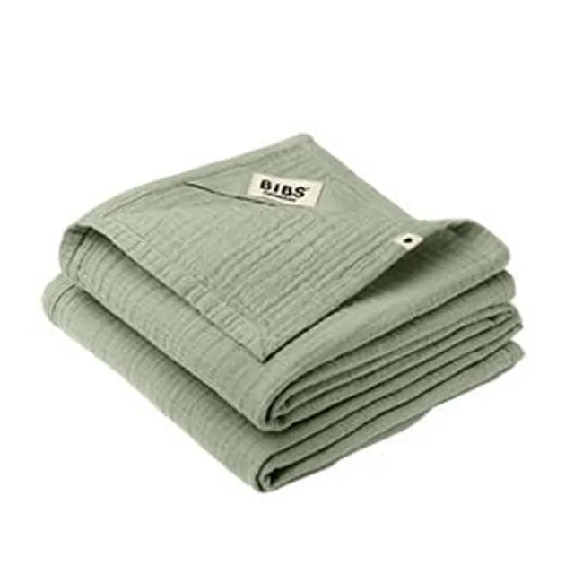 Alternativ bild 0 för BIBS snuttefilt muslin 2-pack, sage