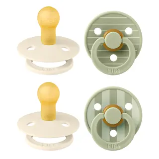 Produktfoto för BIBS Studio Colour Latex Size 1 Pin Ivory Vanilla Mix/Pin Sage Mix 4-pack