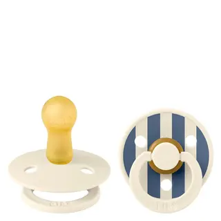 Produktfoto för BIBS Studio Latex strl 2 Ivory Steel Blue Mix 2-pack
