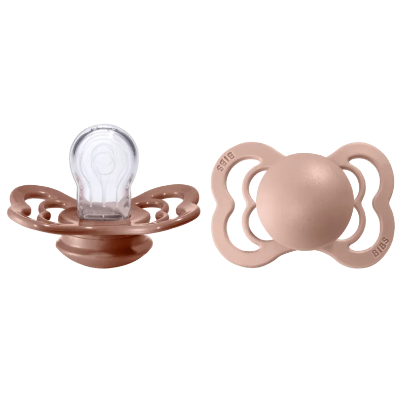 Bild 1 för BIBS Supreme Nappar Silicone Woodchuck/Blush strl. 1 (0-6 månader) 2-pack