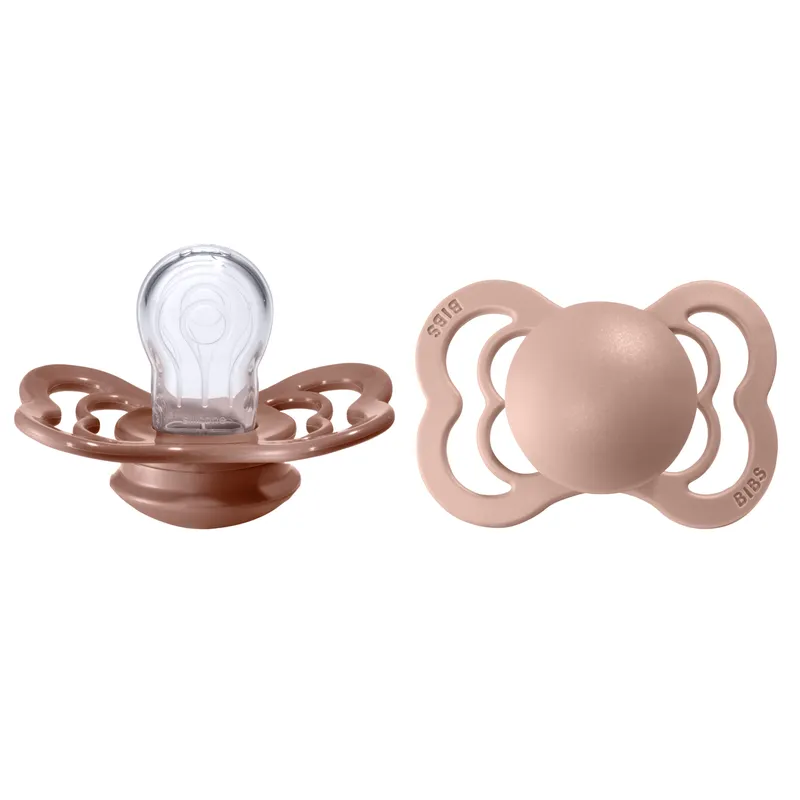 Bild 2 för BIBS Supreme Nappar Silicone Woodchuck/Blush strl. 1 (0-6 månader) 2-pack