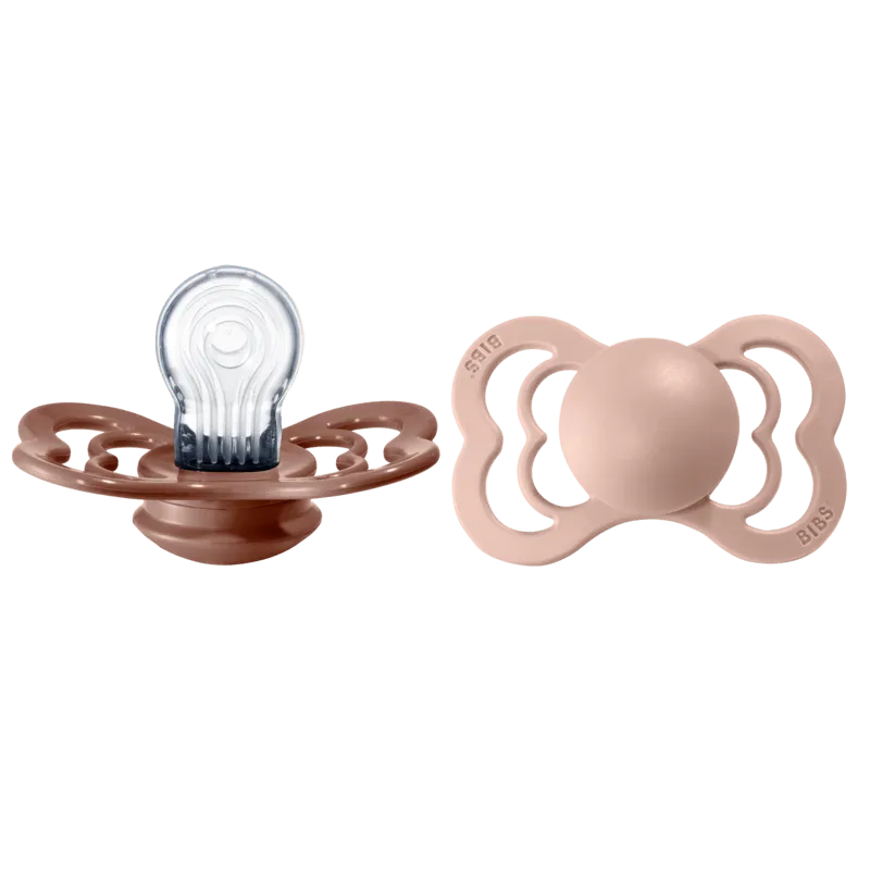 Bild 1 för BIBS Supreme Nappar Silicone Woodchuck/Blush strl. 2 (6-18 månader) 2-pack