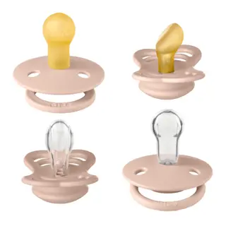 Produktfoto för BIBS Try It Collection latex/silikon 4-pack, blush